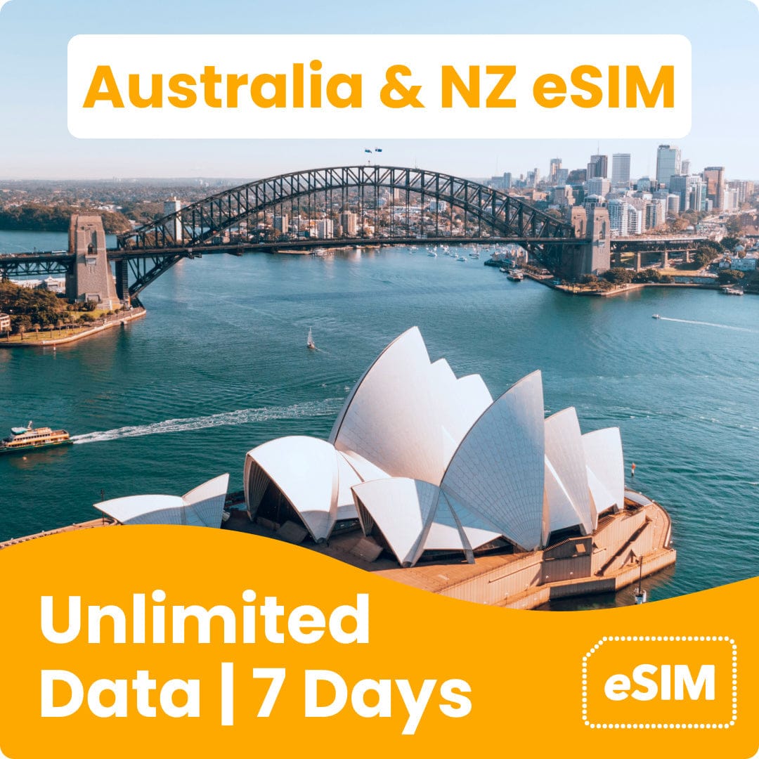Australia & NZ eSIM with Unlimited Data (7 Days)