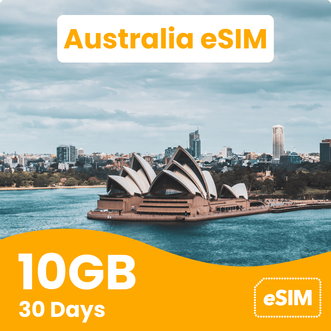 Australia eSIM with 10GB data, 30 days