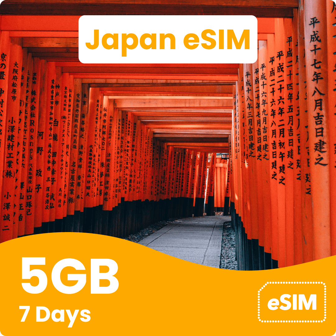 Japan eSIM with 5GB data for 7 days