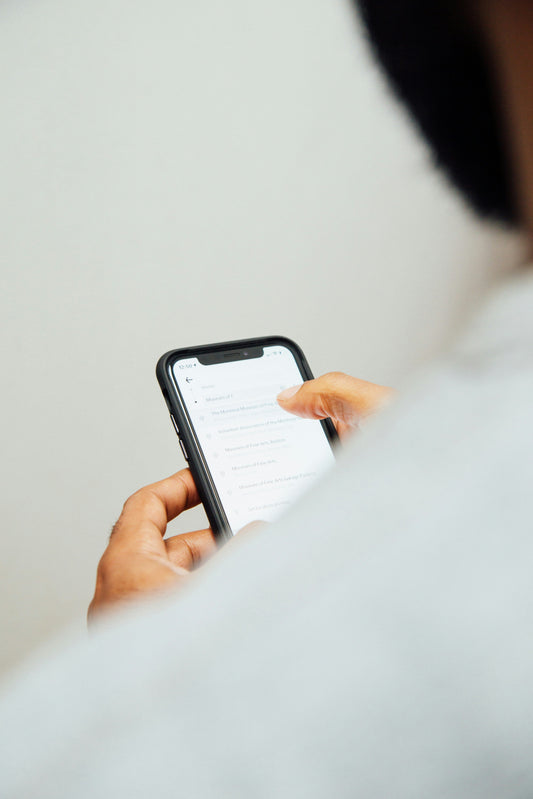 person on iphone 