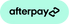 Afterpay logo on a light blue background