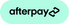 Afterpay logo on a light green background