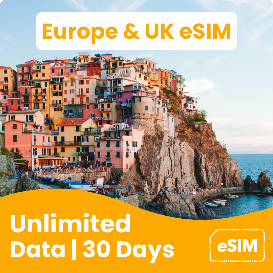 Unlimited Europe & UK eSIM (43 Countries)
