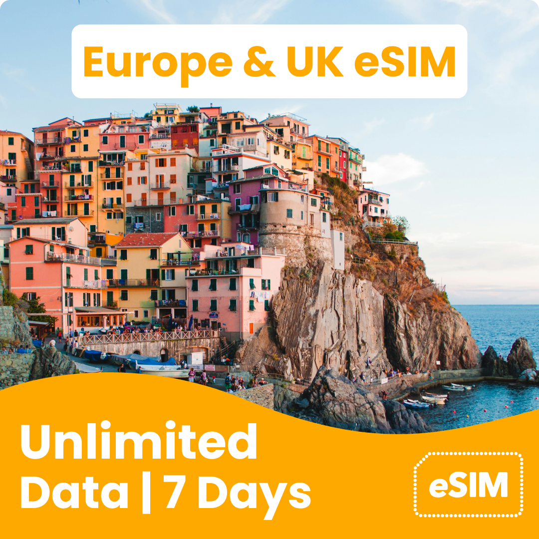 Unlimited Europe & UK eSIM (43 Countries)