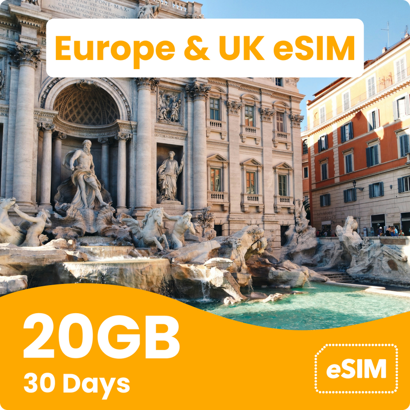 Europe & UK eSIM (43 Countries)