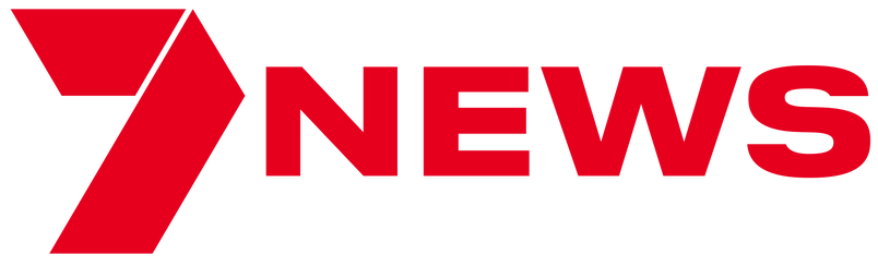 Red 7 NEWS logo on black background.