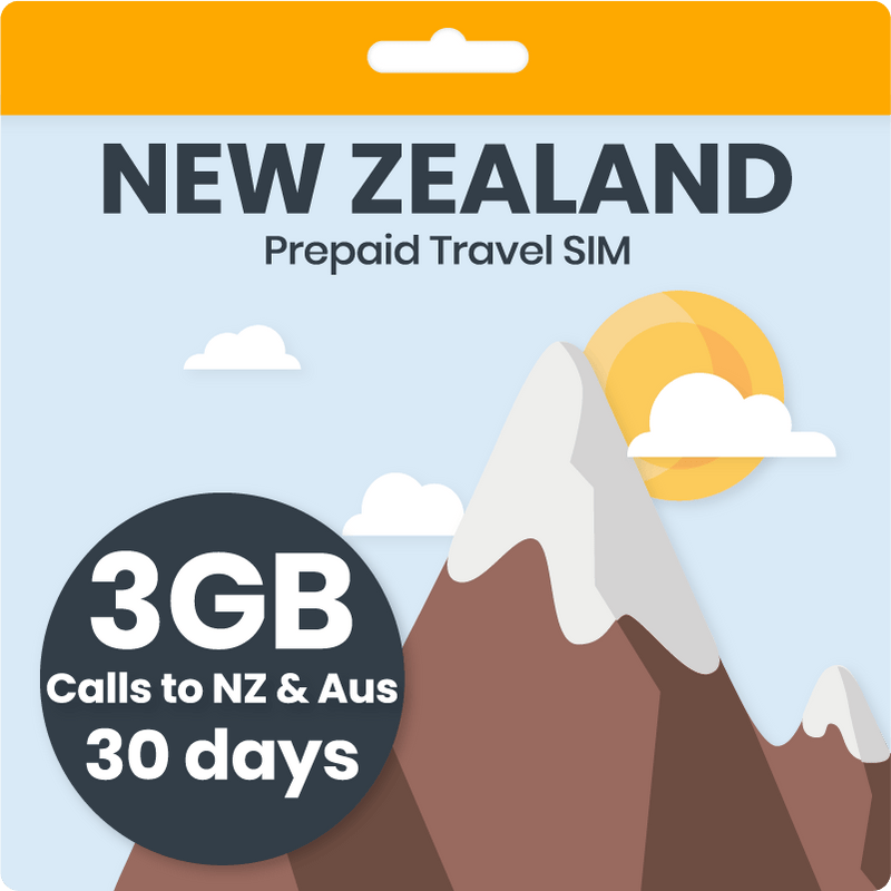 New Zealand Travel SIM Card | 3GB | Small Pack | 30 Days