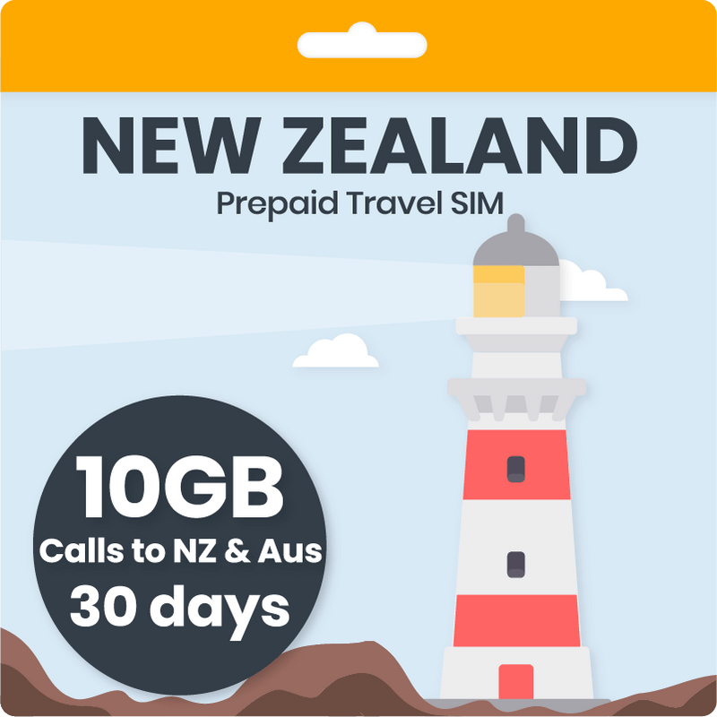 New Zealand Travel SIM Card | 10GB | Big Pack | 30 Days