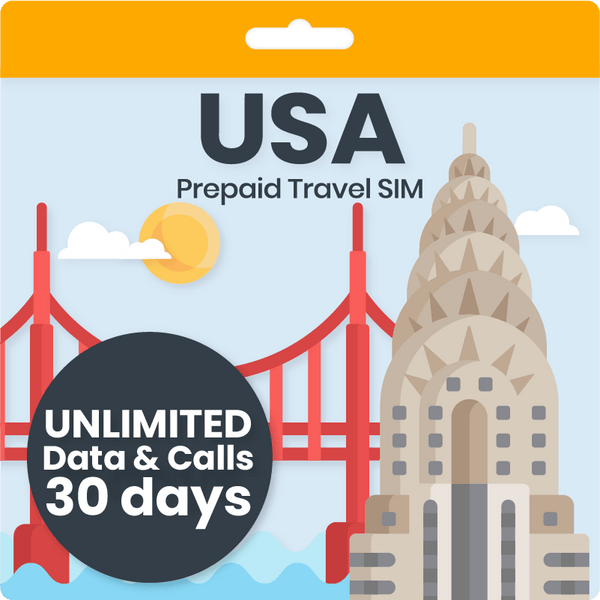 USA SIM Card Prepaid Travel Data SIM Delivered to Australia